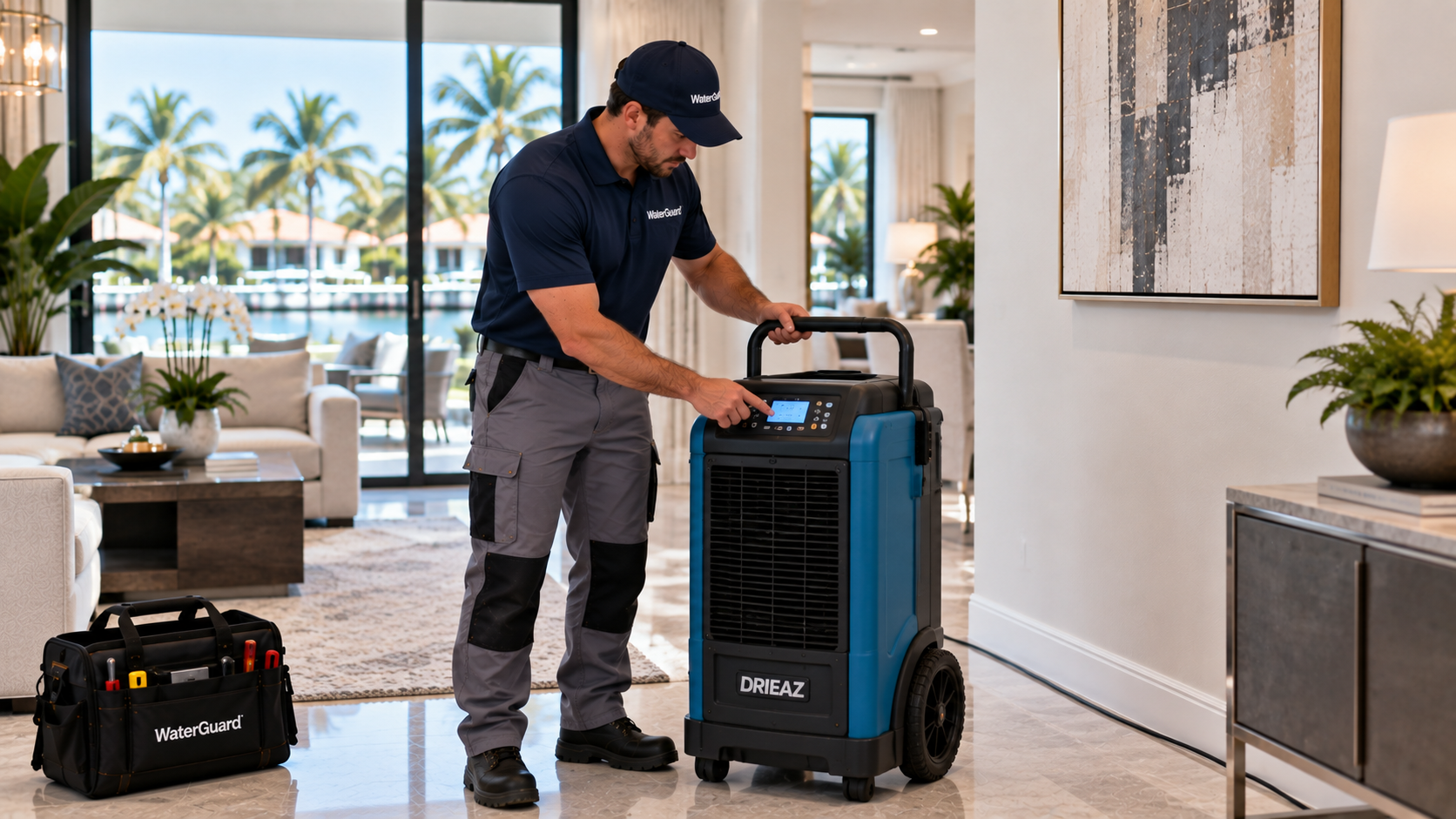 Approved professional dehumidification equipment supporting controlled structural drying